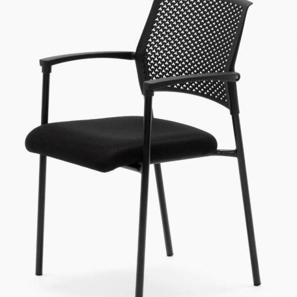 SILLA FIJA CON BRAZOS MODELO MANILA N/B