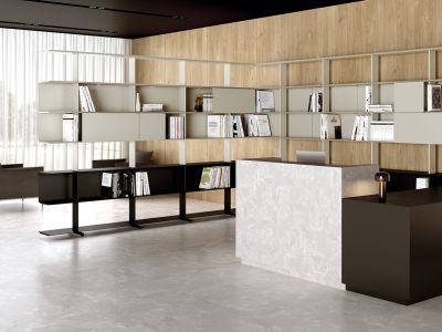 MOBILIARIO CONTRACT FREESTANDIG SHELVES WING