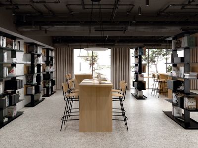 MOBILIARIO CONTRACT FREESTANDIG SHELVES WING