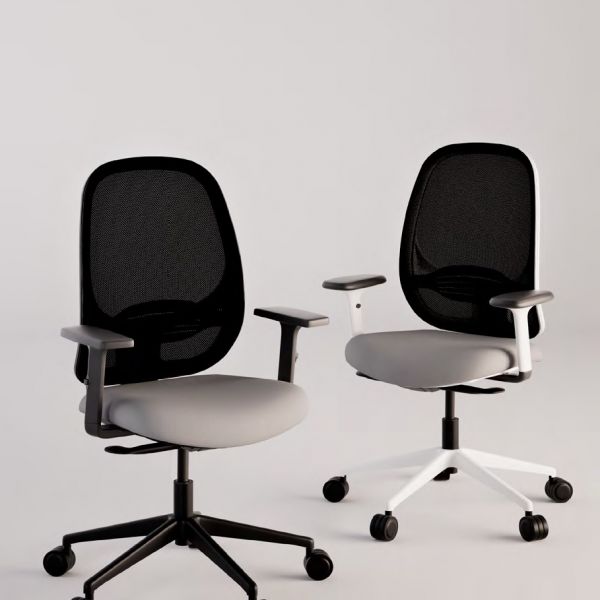SILLA OPERATIVA MODELO LUKAT BLACK / WHITE